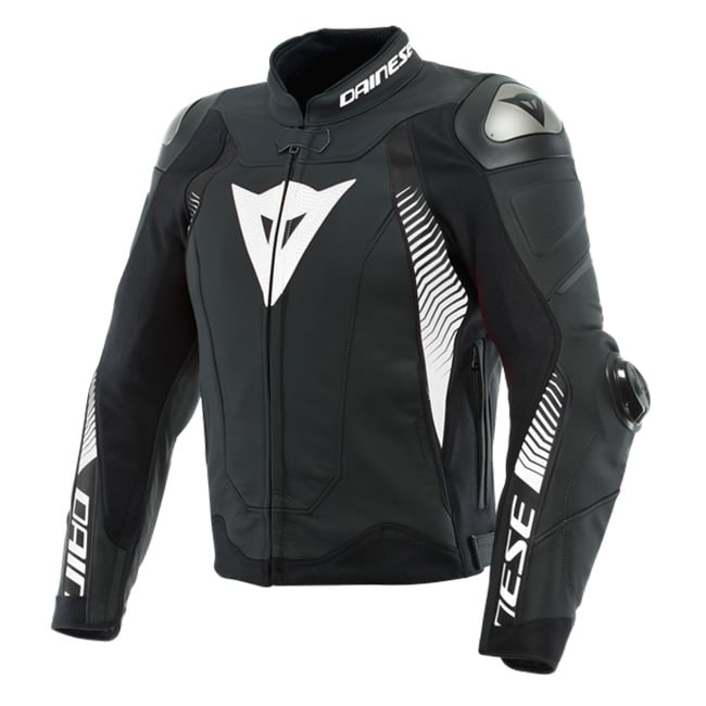 Image of Dainese Super Speed 4 Leather Jacket Black Matt White Size 52 EN