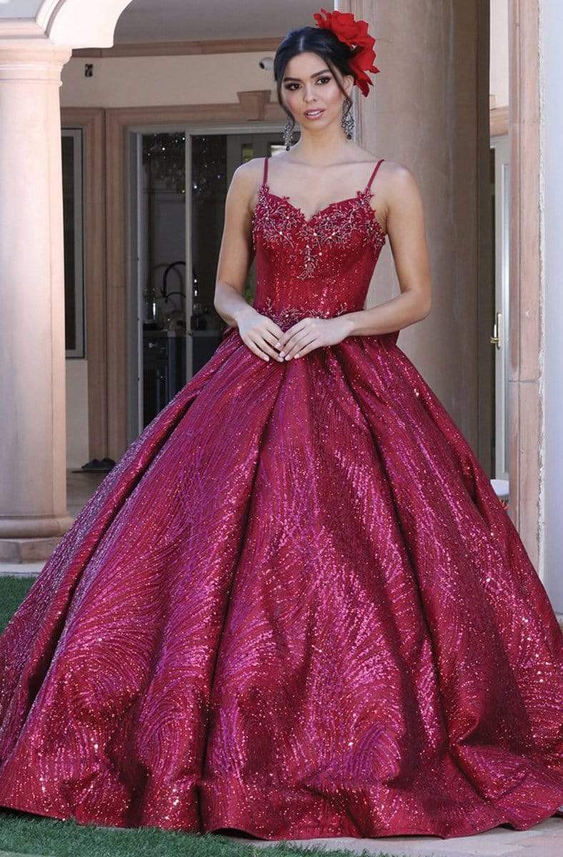 Image of Dancing Queen - 1447 Appliqued Bow Accented Back Ballgown