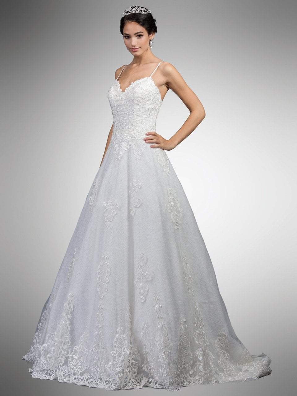 Image of Dancing Queen Bridal - 41 Embroidered Sweetheart Fitted Gown