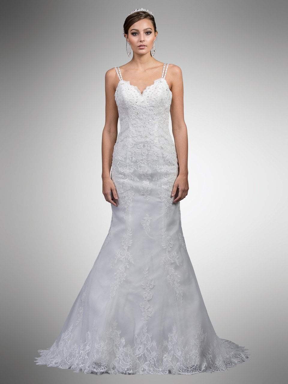 Image of Dancing Queen Bridal - 5 Beaded Lace Sweetheart Mermaid Gown