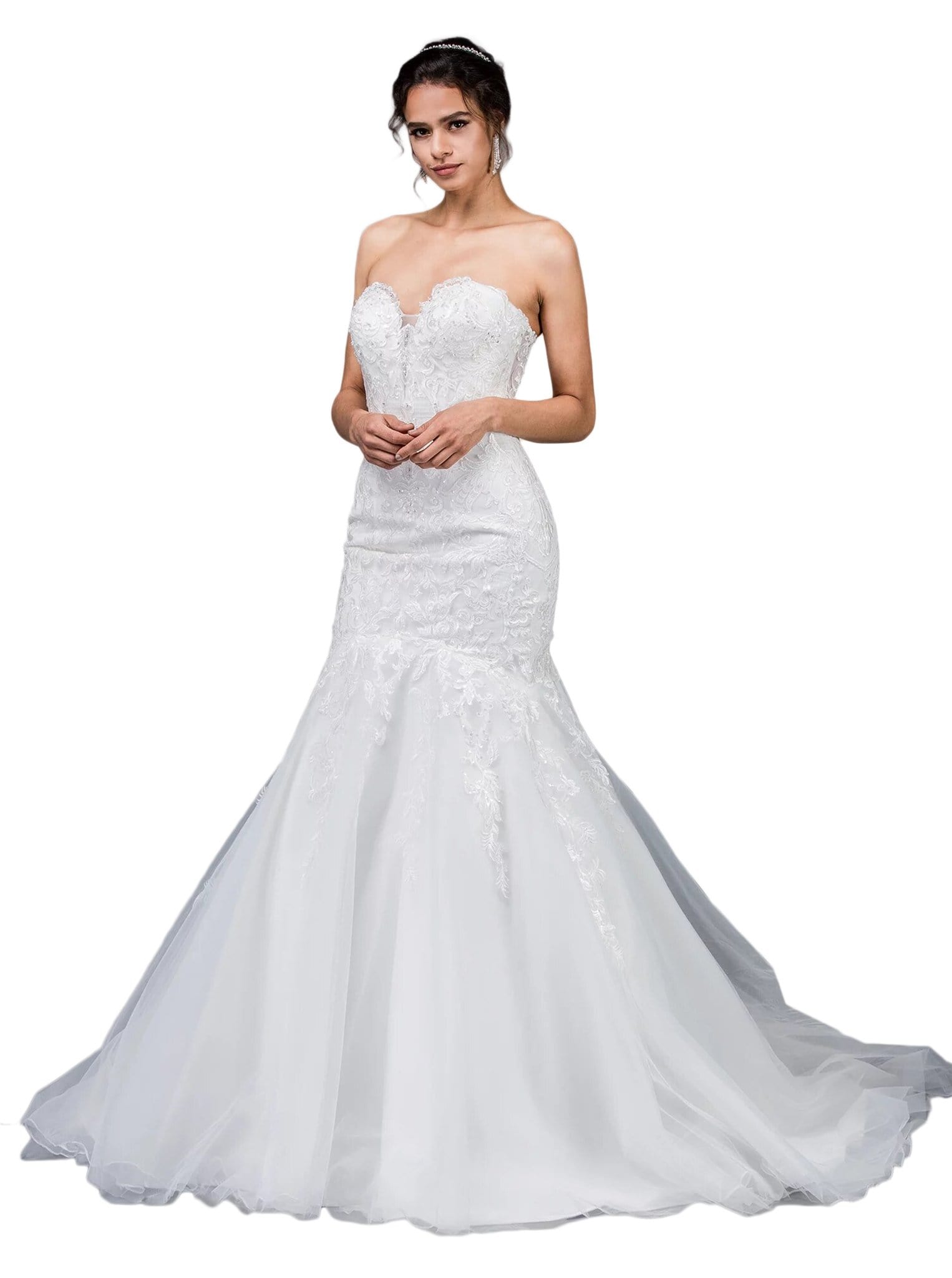 Image of Dancing Queen Bridal - 69 Lace Deep Sweetheart Mermaid Gown