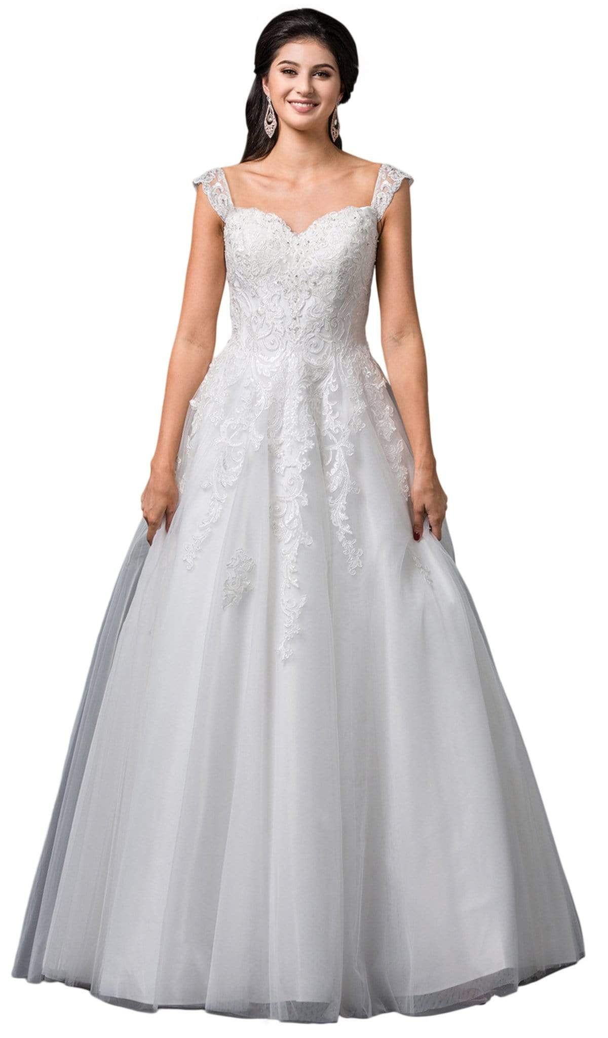 Image of Dancing Queen Bridal - 99 Sleeveless Lace Sweetheart Ballgown