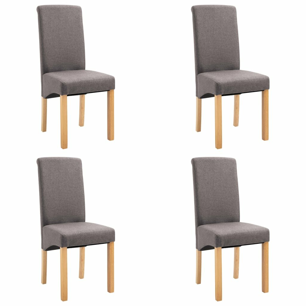 Image of Dining Chairs 4 pcs Taupe Fabric
