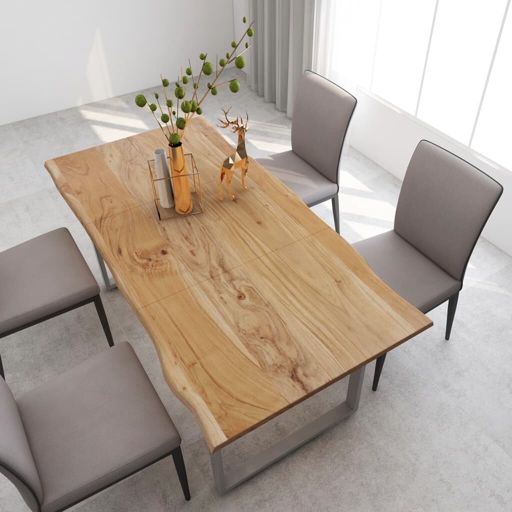 Image of Dining Table 709"x354"x299" Solid Acacia Wood