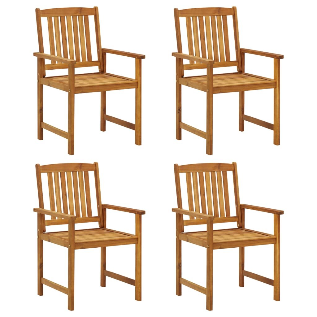 Image of Director's Chairs 4 pcs Solid Acacia Wood