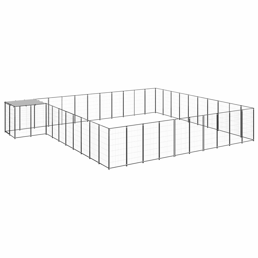 Image of Dog Kennel Black 3386 ft² Steel