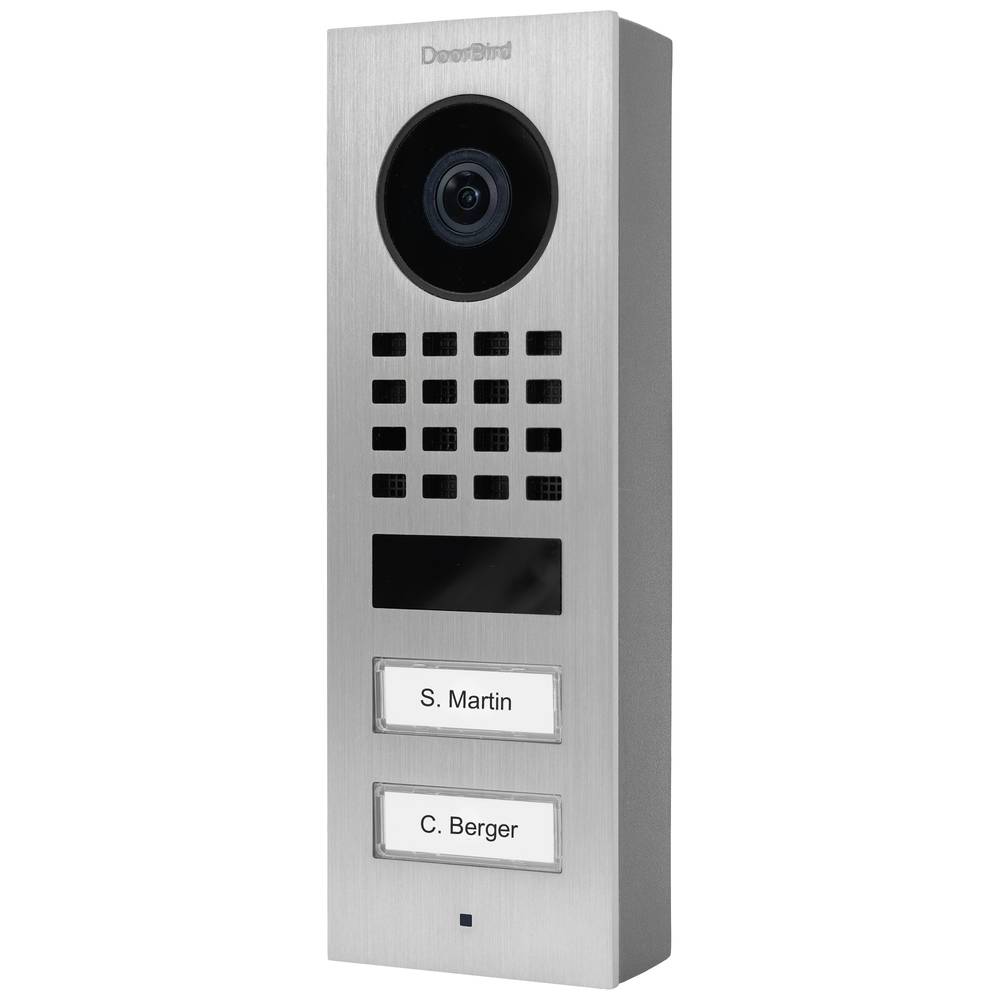Image of DoorBird D1102V Aufputz IP video door intercom Wi-Fi LAN Outdoor panel V2A stainless steel (brushed)