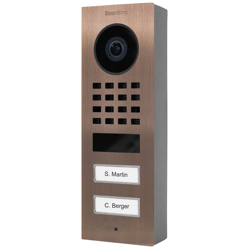 Image of DoorBird D1102V Aufputz IP video door intercom Wi-Fi LAN Outdoor panel V2A stainless steel (brushed) Bronze look