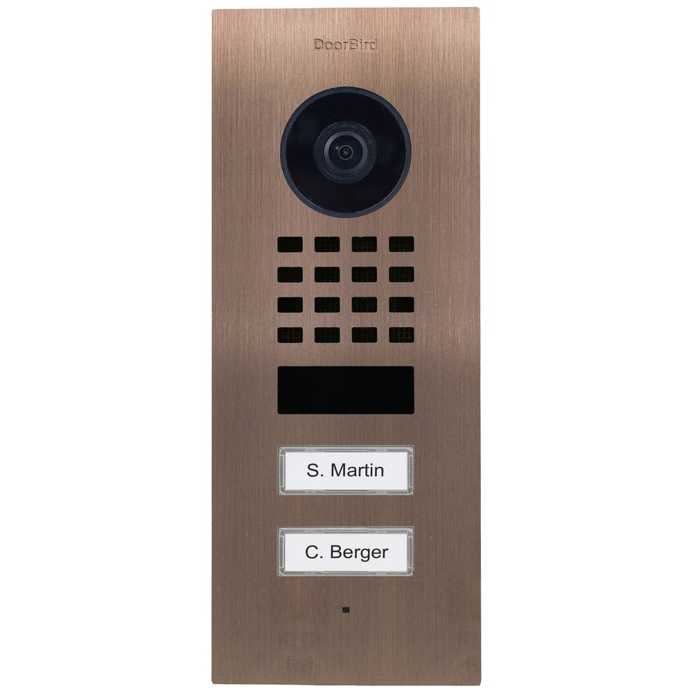 Image of DoorBird D1102V Unterputz IP video door intercom Wi-Fi LAN Outdoor panel V2A stainless steel (brushed) Bronze look