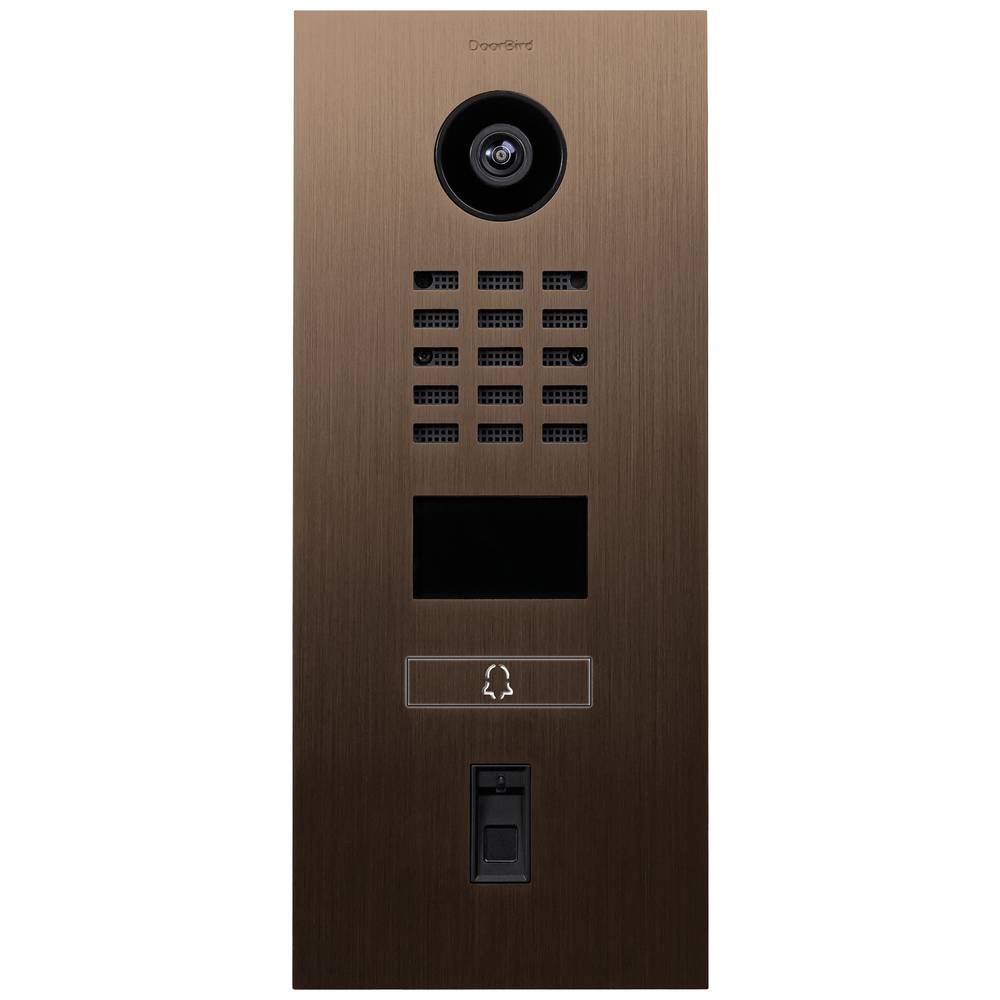 Image of DoorBird D2101FV Fingerprint 50 IP video door intercom LAN Outdoor panel V2A stainless steel (brushed) Bronze look