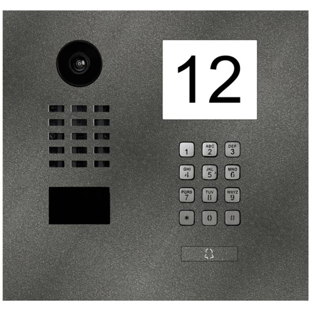Image of DoorBird D2101IKH IP video door intercom LAN Outdoor panel Stainless steel Iron mica (semi-gloss)