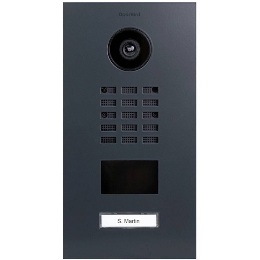 Image of DoorBird D2101V IP video door intercom LAN Outdoor panel Stainless steel RAL 7016 (semi-gloss)