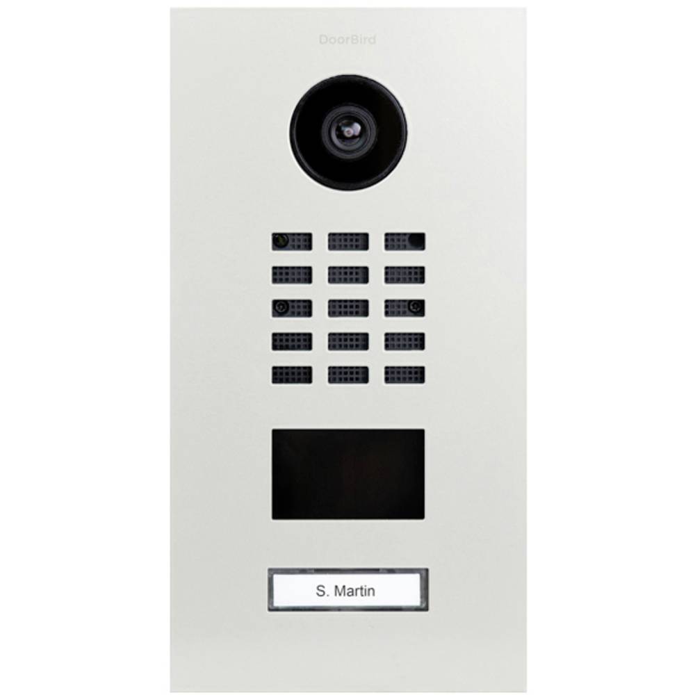 Image of DoorBird D2101V IP video door intercom LAN Outdoor panel Stainless steel RAL 9010 (semi-gloss)