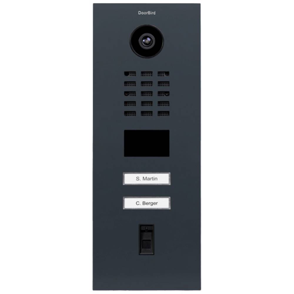 Image of DoorBird D2102FV IP video door intercom LAN Outdoor panel Stainless steel RAL 7016 (semi-gloss)