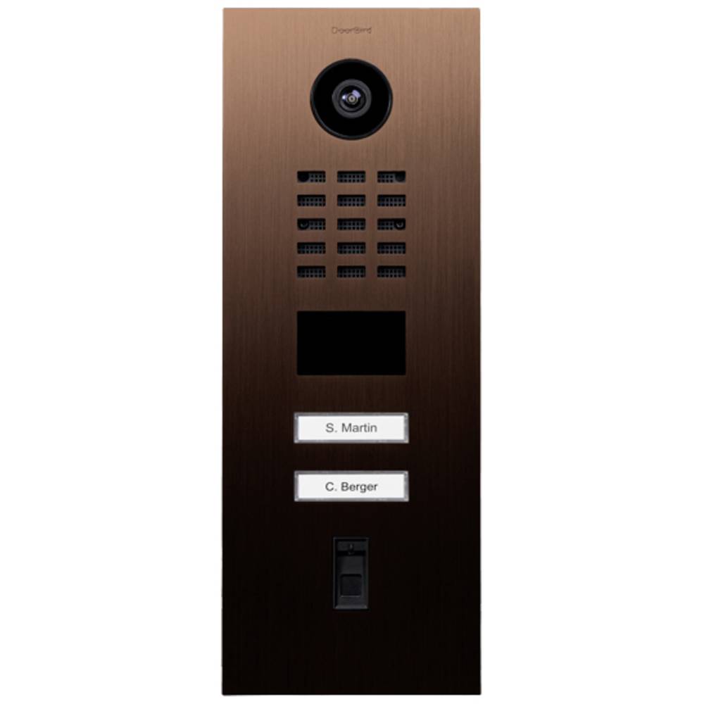 Image of DoorBird D2102FV IP video door intercom LAN Outdoor panel V2A stainless steel (brushed) Bronze look