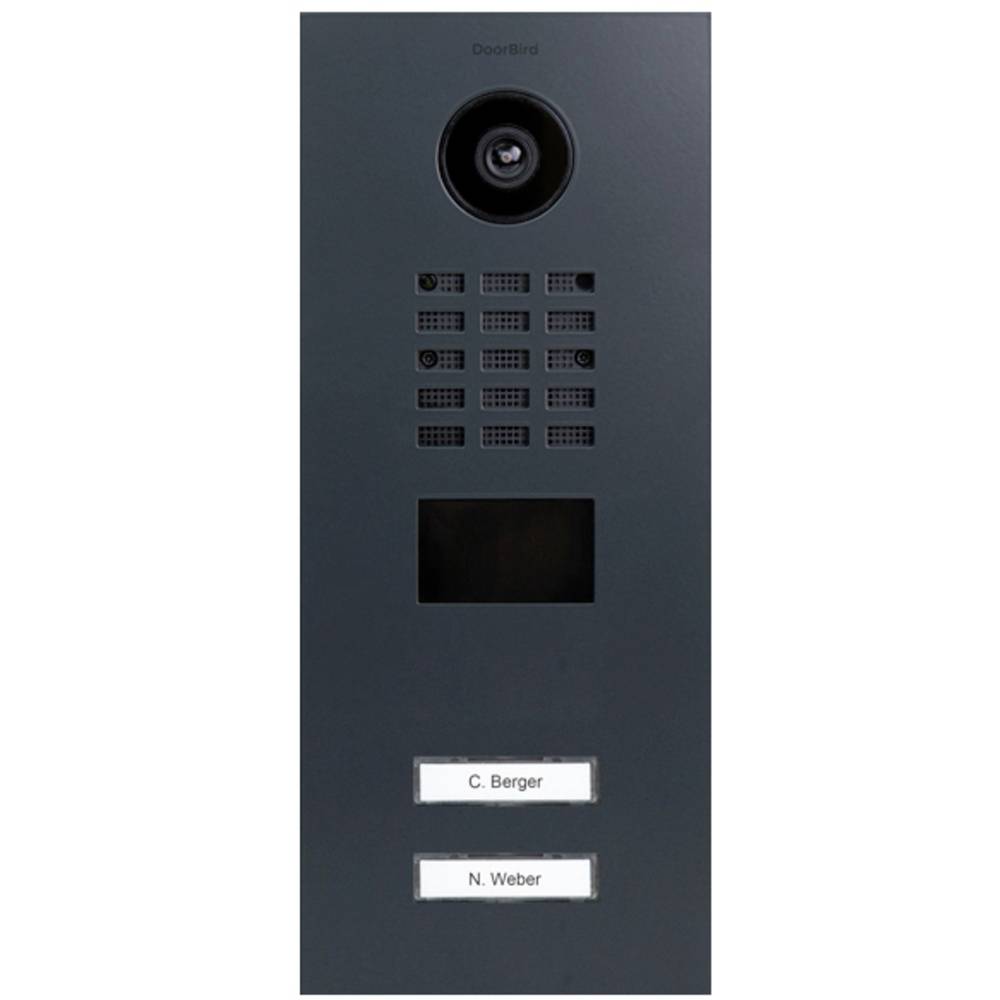 Image of DoorBird D2102V IP video door intercom LAN Outdoor panel Stainless steel RAL 7016 (semi-gloss)