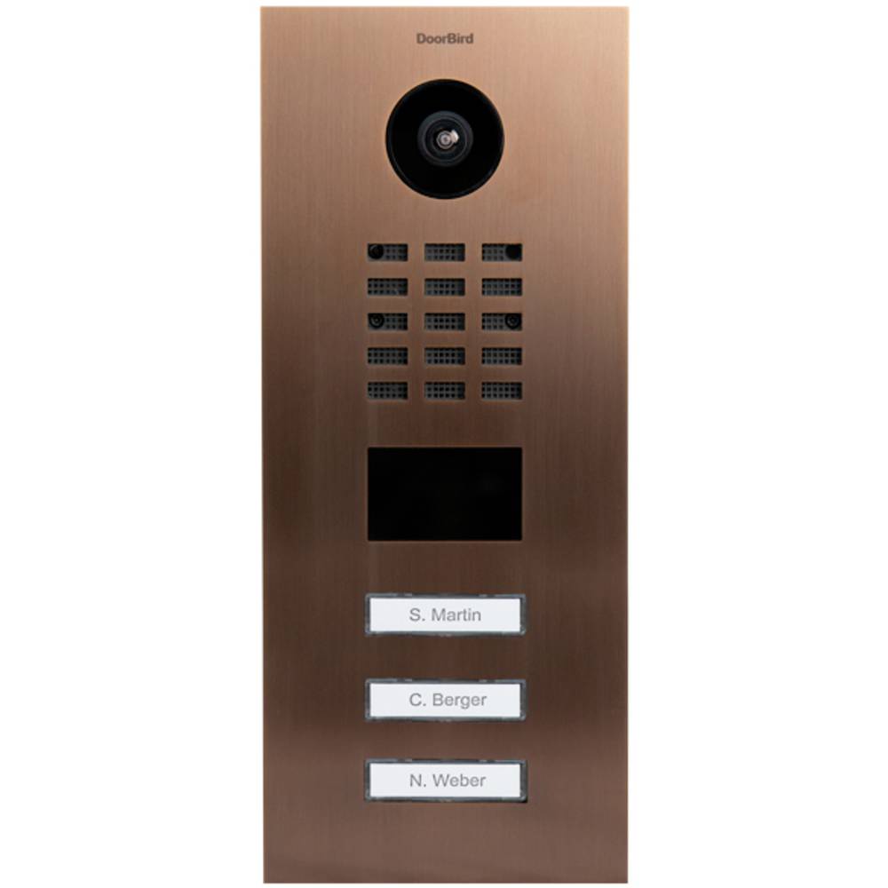 Image of DoorBird D2103V IP video door intercom LAN Outdoor panel V2A stainless steel (brushed) Bronze look