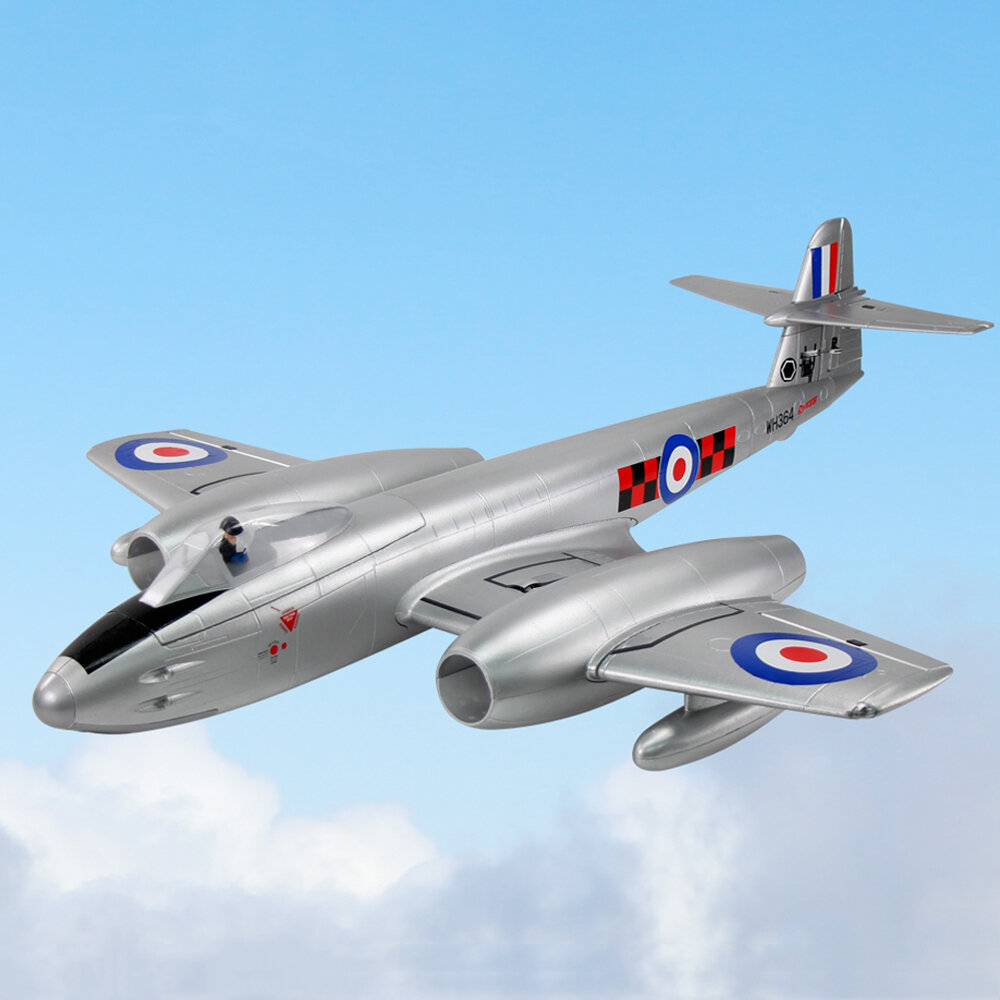 Image of Dynam Gloster Meteor F8 Meteor 1270mm Winspan Dual 70mm 6S 12-Blades Ducted EDF Jet EPO RC Airplane PNP