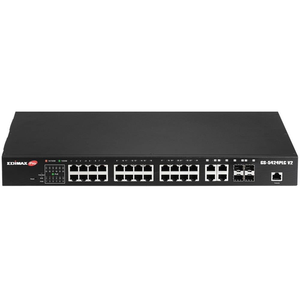 Image of EDIMAX GS-5424PLC V2 Network switch 24 + 4 ports 10 / 100 / 1000 MBit/s PoE