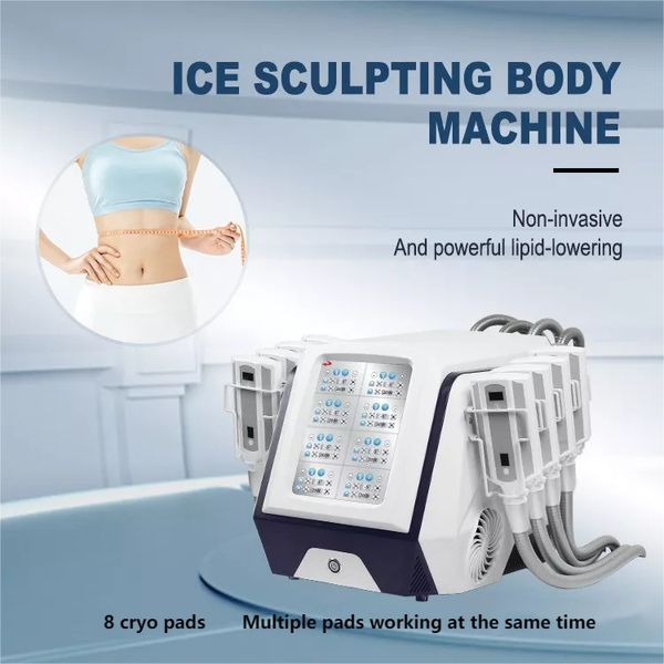 Image of EN 765986085 portable fat ing slimming cryotherapy machine cryo board cooling pads machine 8 pieces handles cryosculpture equipment body shaping device s
