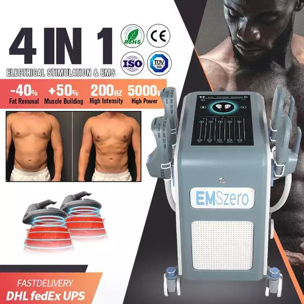 Image of EN 813007614 dls-emslim fat reduction shaping slimming machine effective 4 handles emszero body slim machine rf ems muscle stimulator electromagnetic