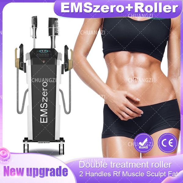 Image of ENH 822975364 2023 15 tesla rf vertical slimming 5000w 2 in 1 emszero plus roller equipment 4 handles fat decomposition muscle booster fitness beauty inst