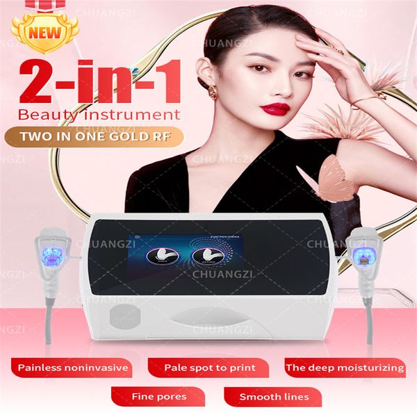 Image of ENH 840421948 rf equipment latest 2-in-1 gold rf microneedle maggie portable beauty instrument anti aging lifting for man or woman