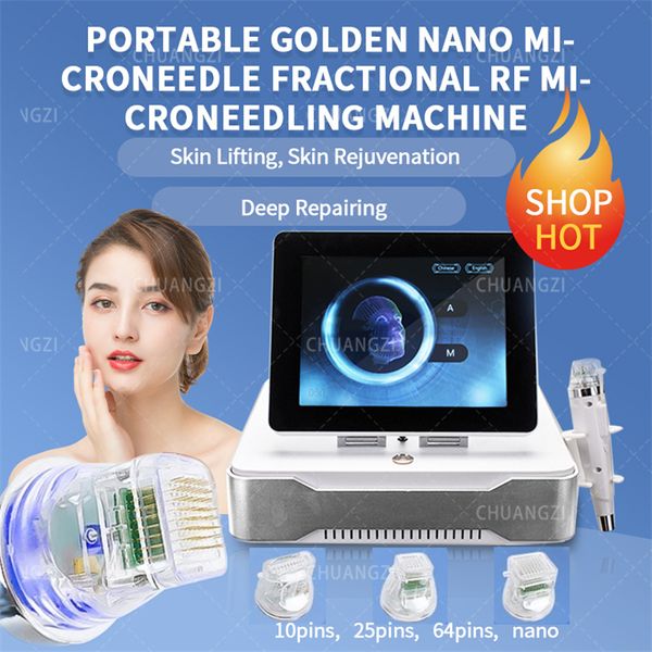 Image of ENH 840617722 2023 rf equipment fractional portable gold microneedling microneedle therapy system fractional face treatment