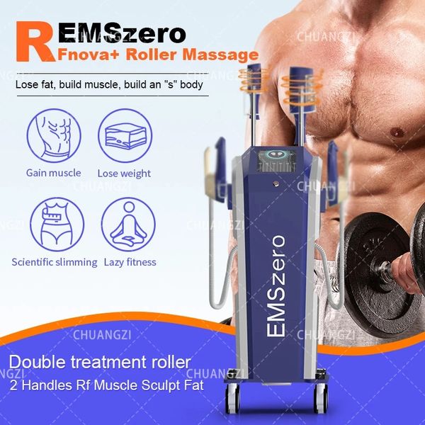 Image of ENH 842333963 rf equipment 2023 new 2 in 1 emszero plus roller equipment 2 handles fat decomposition muscle booster fitness beauty instrument 5000w blue f
