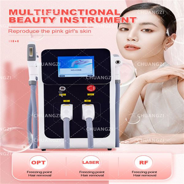 Image of ENH 843421033 laser machine 3 in 1 2000w laser diode 755nm 808nm 1064nm ipl rf nd yag 3 wavelength hair removal therapy skin rejuvenation