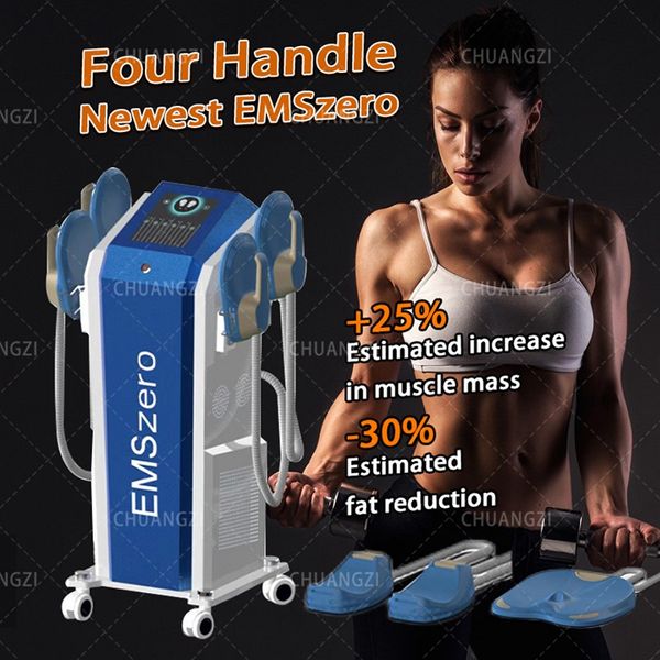Image of ENH 845449937 powerful 4 handles ems electromagnetic body machine slimming ems muscle stimulate build muscle machine