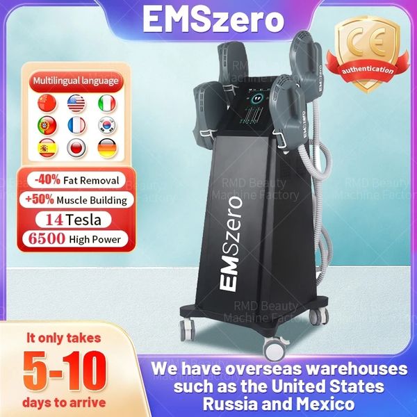 Image of ENH 845684569 rf equipment popular hi-emt 4 handles 14 tesla build muscle burn fat dls- emslim neo emszero stimulation beauty machine