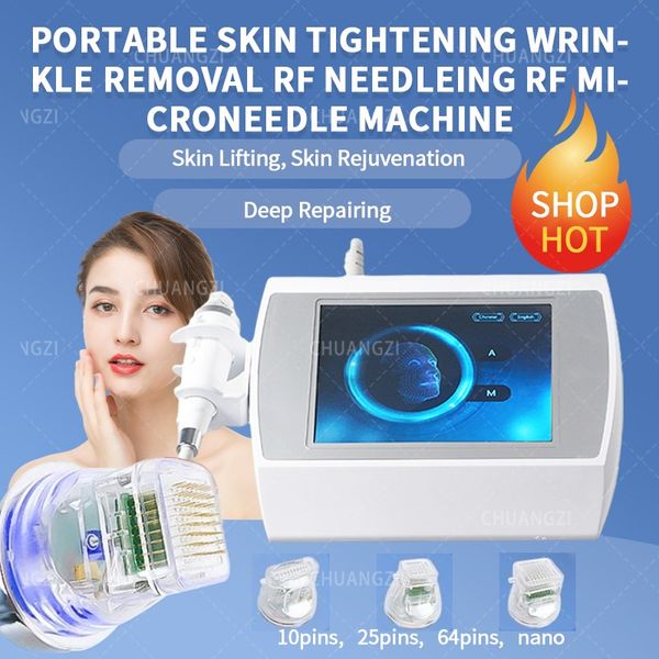 Image of ENH 847154052 portable fractional microneedle rf equipment skin lifting acne scars stretch marks removal