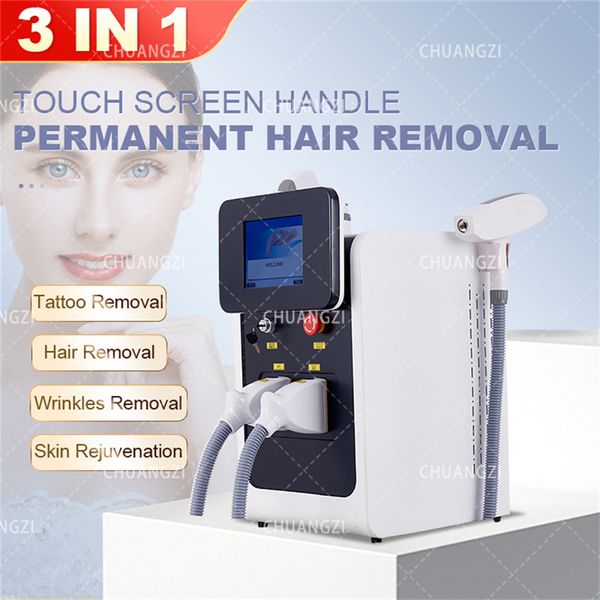 Image of ENH 849474170 laser machine 3 in 1 2023 laser diode 755nm 808nm 1064nm ipl rf nd yag 3 wavelength hair removal tatoo remove therapy skin rejuvenation