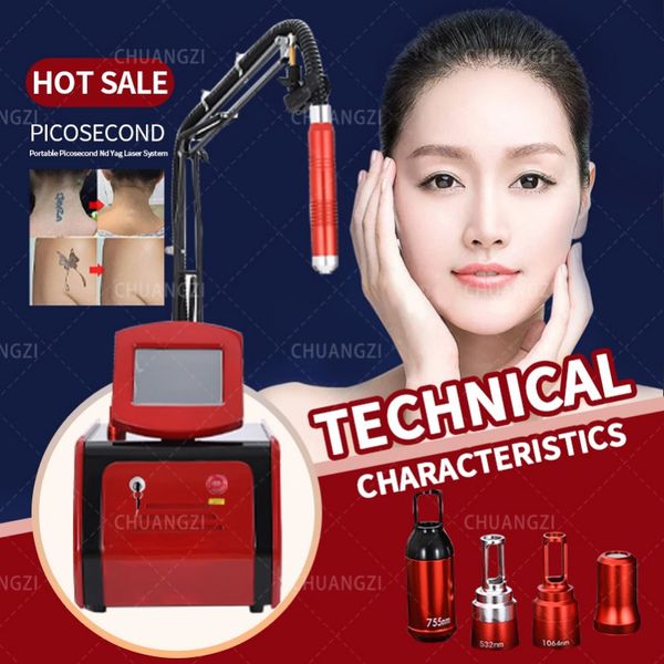 Image of ENH 852828435 laser machine 755 1320 1064 532nm latest version color touch screen controlled yag tattoo cleaning machine 2000mj