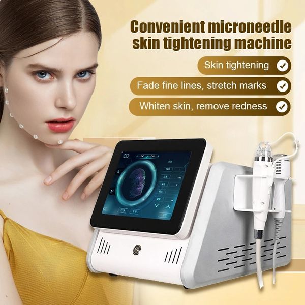 Image of ENH 853444059 2 in 1 rf equipment fractional microneedle machine with cold hammer anti acne shrink pores face skin care tools stretch marks remove salon