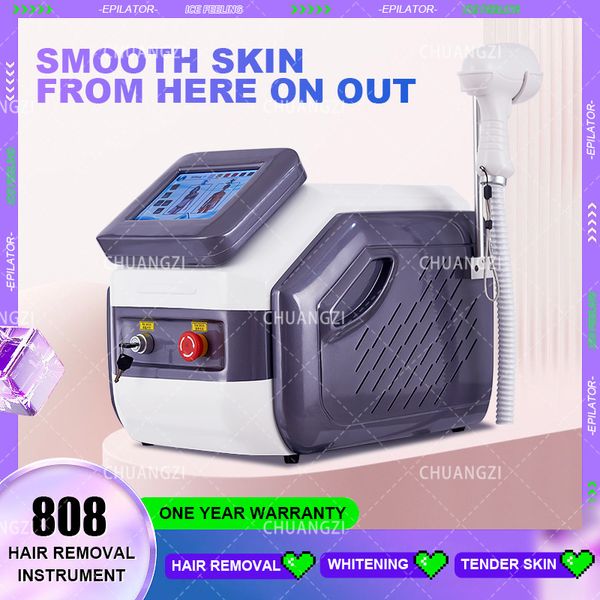 Image of ENH 855133771 portable 808nm diode laser hair removal non-pain laser diode permanent epilation machine 808 laser with ce