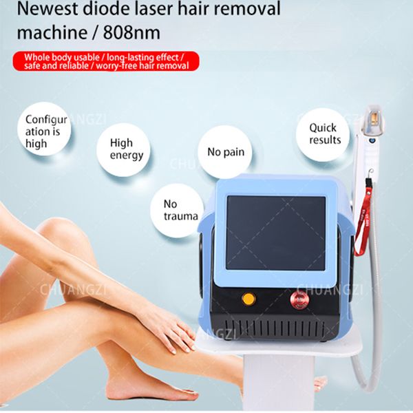 Image of ENH 855152384 new portable 808 diode laser hair removal machine skin rejuvenation painless ice full body remove hair device
