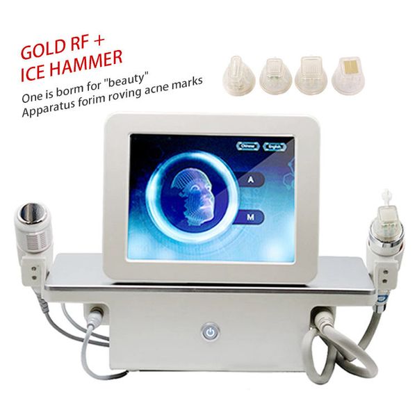 Image of ENH 855376873 2 in 1 new design gold radio frequency microcrystal fractional rf wrinkle removal fractional microneedle rf machine for face lifting