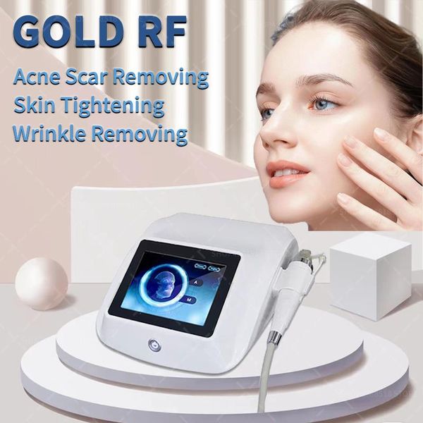 Image of ENH 855977461 new technology skin tightening gold fractional rf microneedling machine for salon use radio frequency device