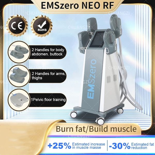 Image of ENH 856169996 hi-emt neo dls-emslim new 13 tesla emszero machine with 4 neo handles and optional pelvic stimulation pads ce certification