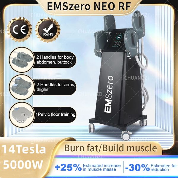 Image of ENH 856170697 new in dls-emslim hi-emt neo emszero machine 14 tesla 5000w 4 handle rf electromagnetic building muscle stimulator ce certification