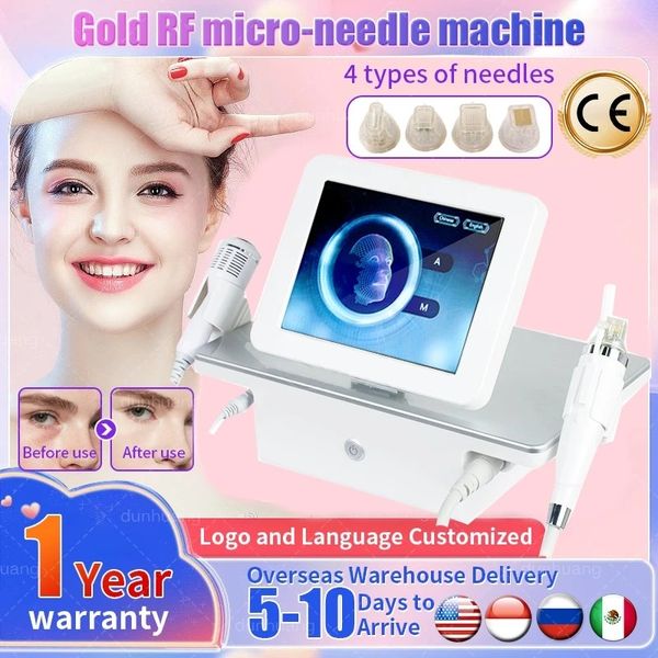 Image of ENH 856245533 multi-functional beauty equipment face lift microneedle rf machine gold fractional for scars remove skin rejuvenation device beauty instrume