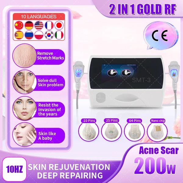Image of ENH 856916264 rf equipment 2023 new upgrade 2 in 1gold rf microneedle machine stretch mark remover fractional micro needling beauty salon