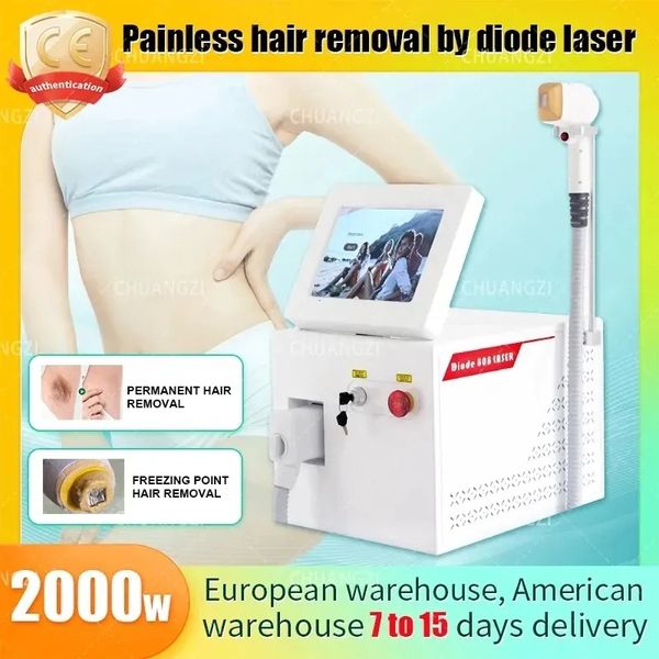 Image of ENH 873237828 2023 new portable diode hair removal laser 755nm 808nm 1064nm wavelength machine cooling head painless epilator facial body
