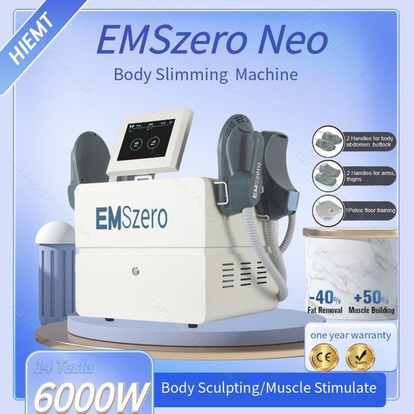 Image of ENH 874215244 emslim neo hiemt 6000w 14 tesla body sculpting machine 4 pcs handles with pelvic stimulation pads optional emszero nova