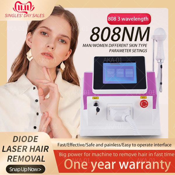 Image of ENH 875147291 2023 2000w 808nm diode laser 3 wavelength 755 808 1064nm hair removal machine cooling head painless epilator face body