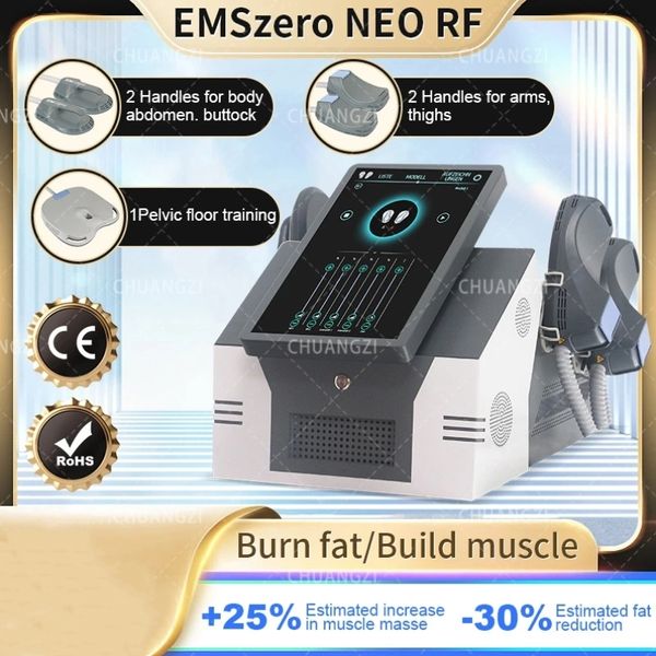 Image of ENH 876324923 emszero slimming machine electromagnetic muscle stimulate body dls-emslim contouring sculpting equipment with rf pelvic pads available facto