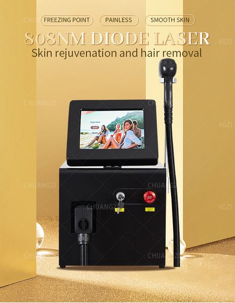 Image of ENH 881508152 2023 ce certified 2000w power 3 wavelength ice platinum hair removal 755 808 1064nm diode hair removal machine