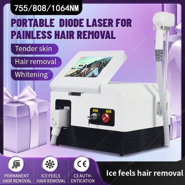 Image of ENH 881515381 2023 new portable 2000w 808nm diode laser 755 808 1064nm wavelength ing point permanent hair removal